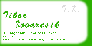 tibor kovarcsik business card